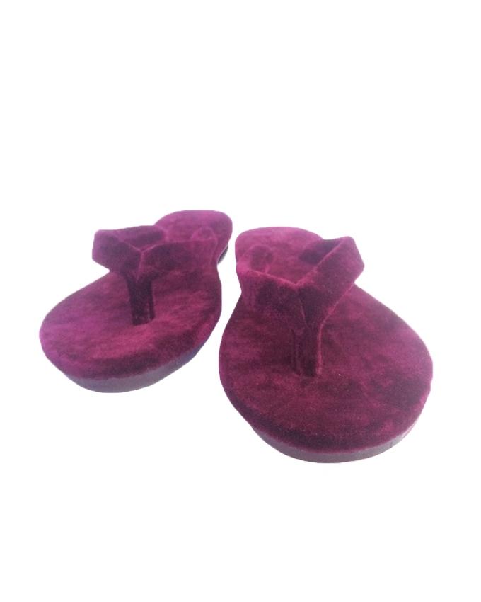 plum velvet shoes