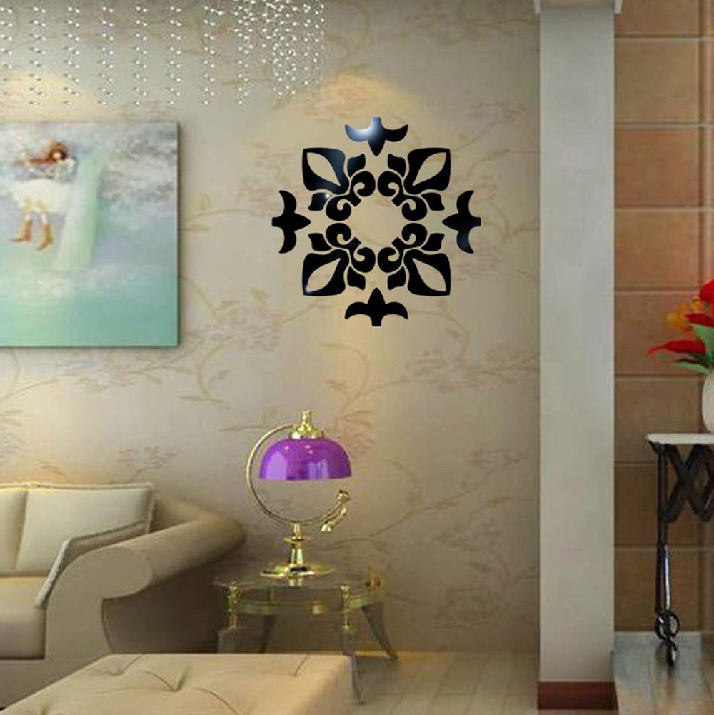 Creative Abstract Acrylic Style 3d Wall Stickers Mirror Ceiling