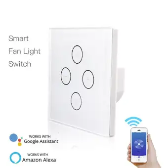 Smart Wifi Ceiling Fan Light Wireless Switch Touch App Voice