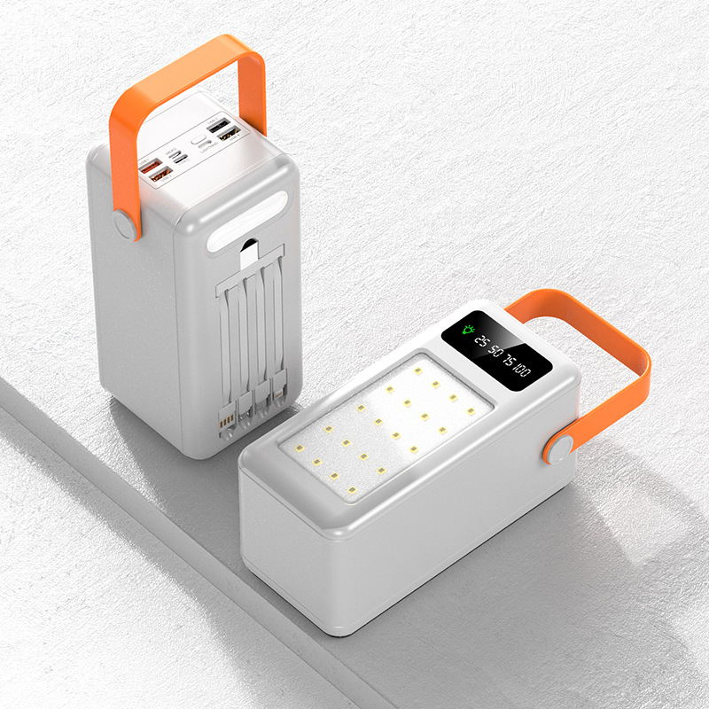 Power Bank Portable Rechargeable 18650 Avec Porte-clés - Sans Batterie Incluse, Couleur Blanc, Protection Contre Les Courts-circuits