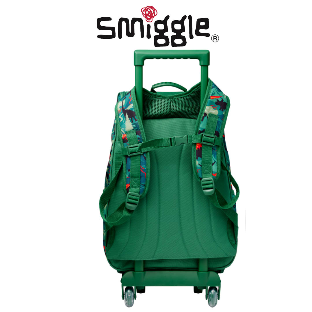 Smiggle] Singapore Preorder Vivid Access Trolley Backpack Green