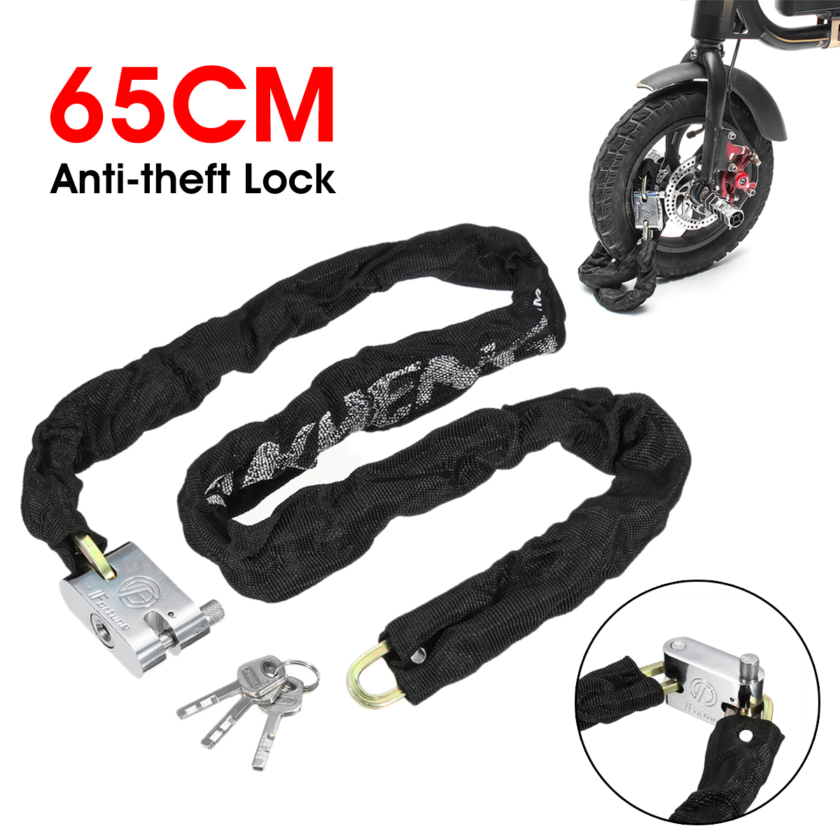 motorbike padlock and chain