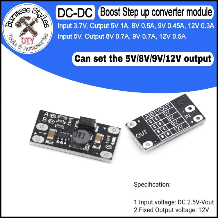 Mini DC-DC Boost Step Up Voltage Converter 5V 8V 9V 12V PCB Board Module