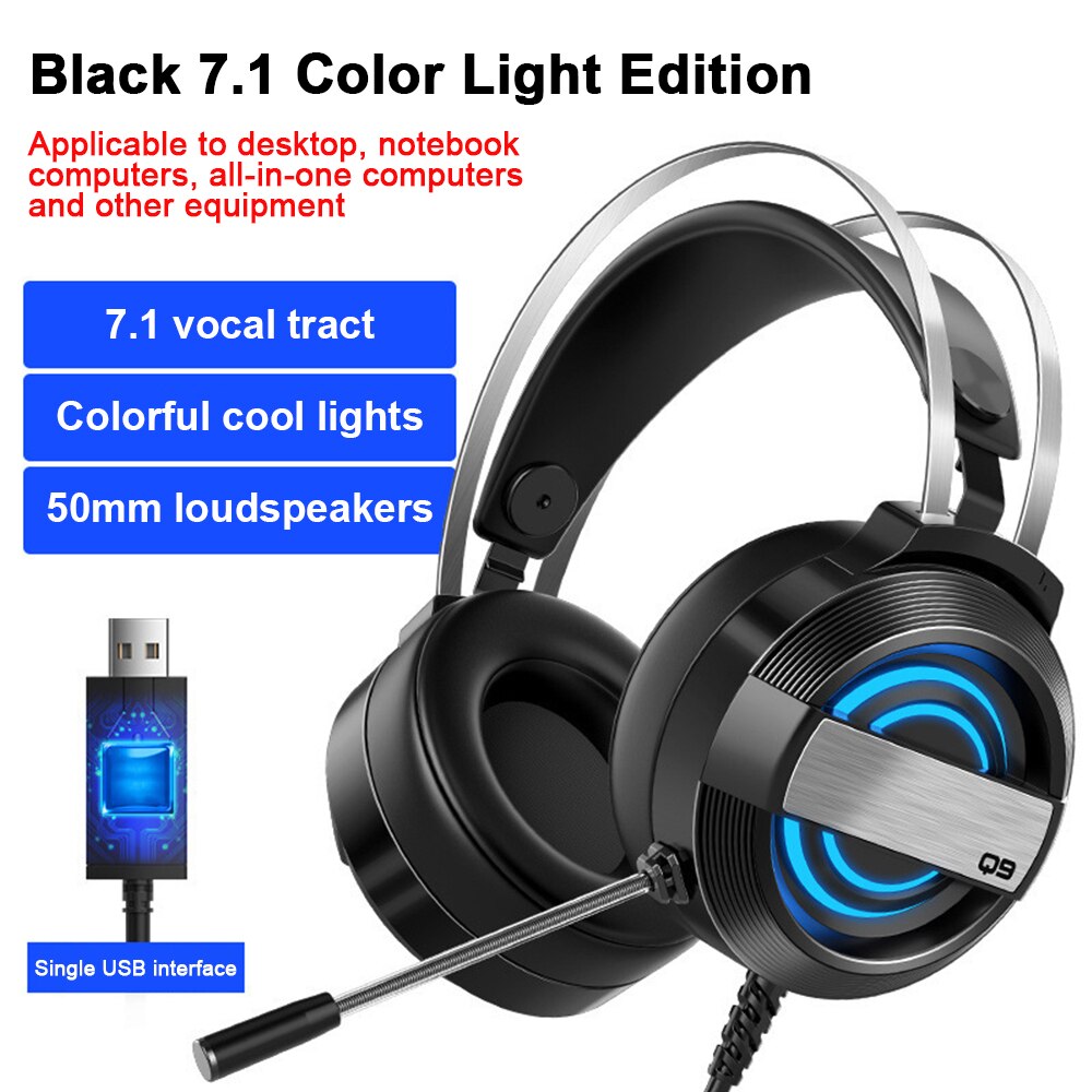 Wired Gaming Aula Q9 Rgb Gaming Headset With Mic Buy Q9 Gaming