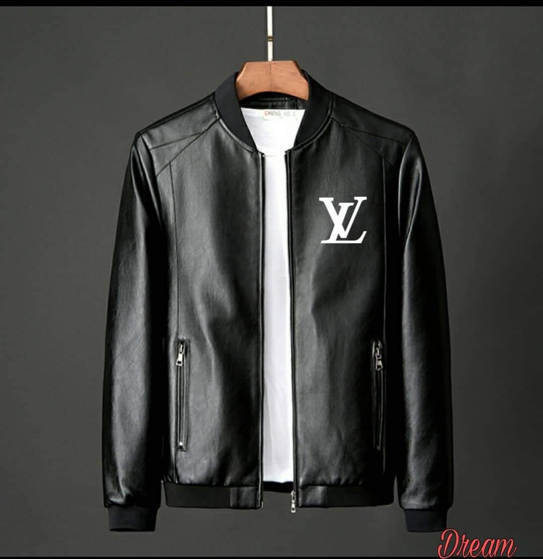 leather jacket lv
