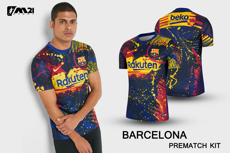 barcelona pre match kit