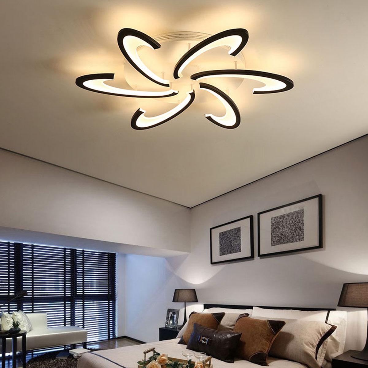 Home House Ceiling Lights Wide Pressure 110 220v Black Frame 3 6 9
