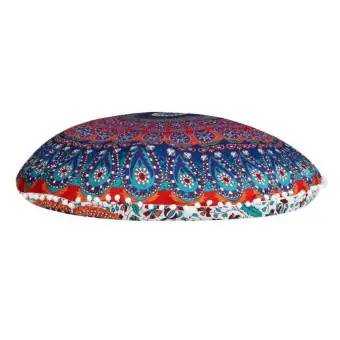 Large Mandala Floor Pillows Round Bohemian Meditation Cushion