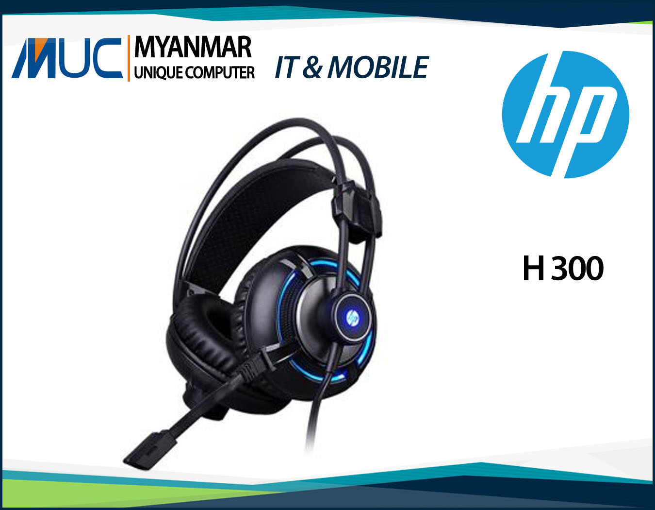 HP Gaming Headset-H300 | Y1L71PA#AB2 | MIDTeks