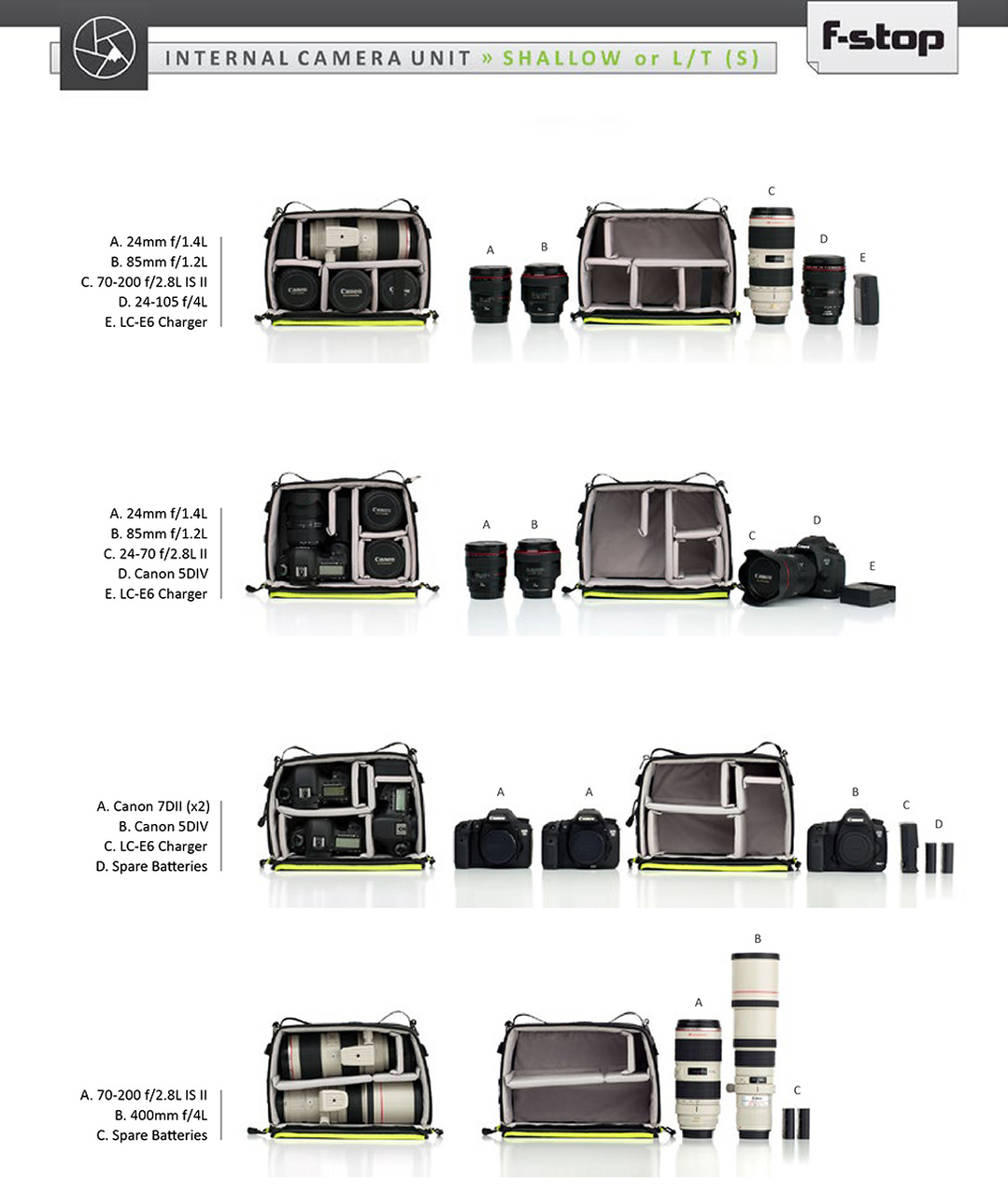 f-stop ICU (Internal Camera Unit) Shallow Small Camera Bag