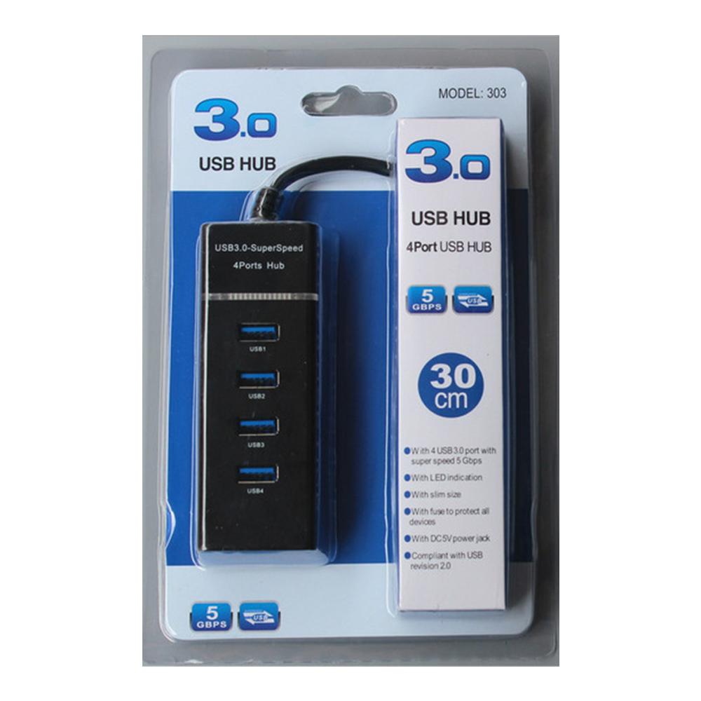 High Speed 4 Port USB HUB 3.0 Multi Splitter Expansion Desktop PC Laptop Adapter