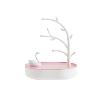 Swan Storage Rack Pink Girl Heart Storage Rack Tree Jewelry Holder