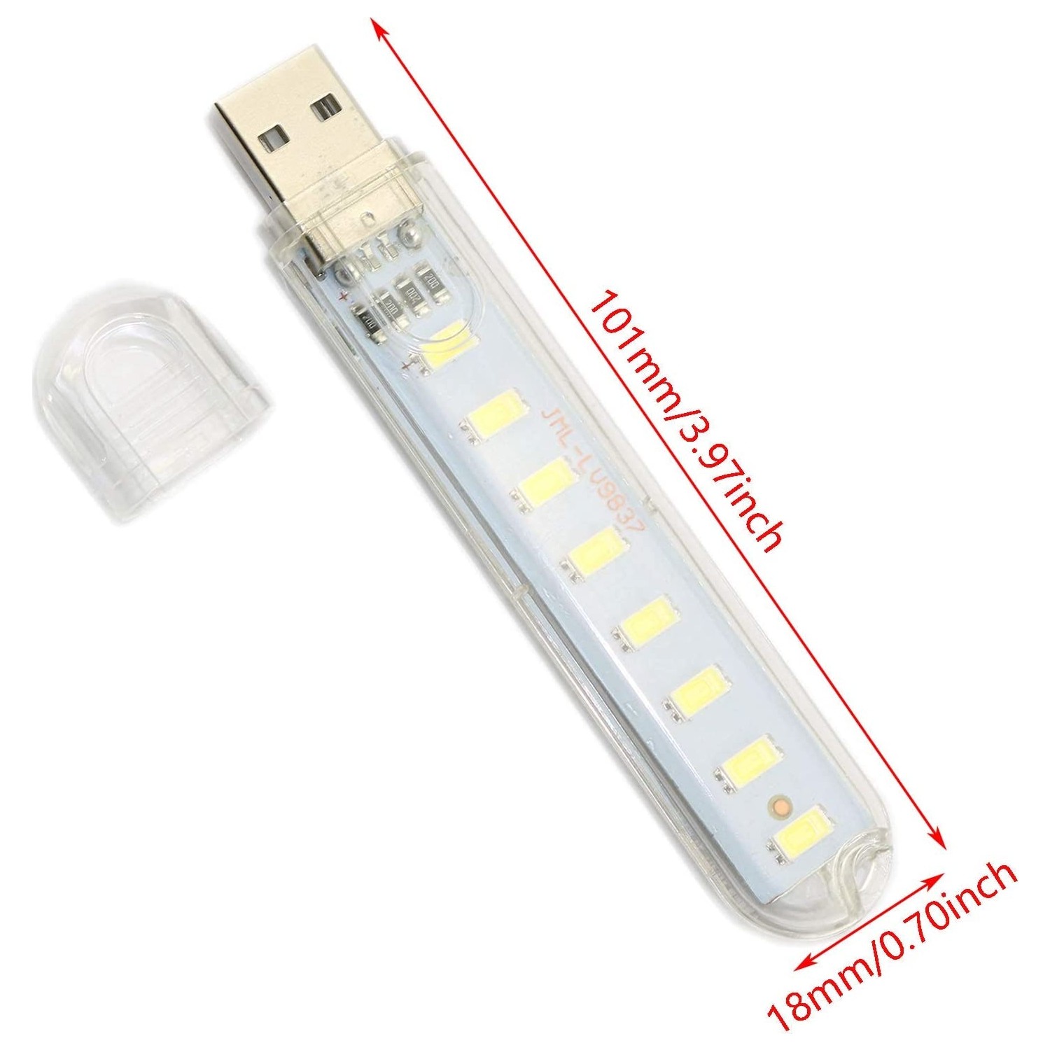 Buy 2PCS 8 LED Mini Portable USB Lamp Lighting For PC Laptop Mobile