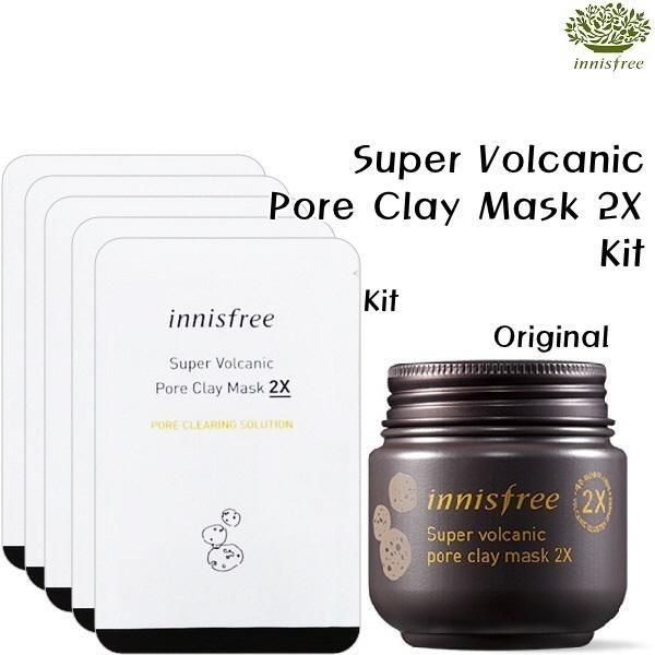 Innisfree Super Volcanic Pore Clay Mask 2x Kit 3ml 10pcs Expiry 21 02 Buy Online At Best Prices In Myanmar Shop Com Mm