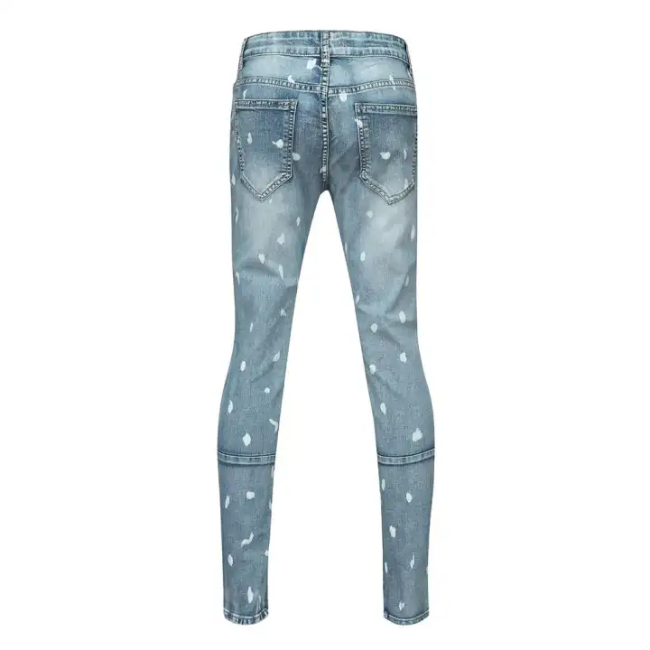 jeans with long zipper