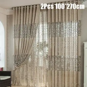 Mango 2pair 100 270cm Living Room Bedroom Curtain Floral Tulle