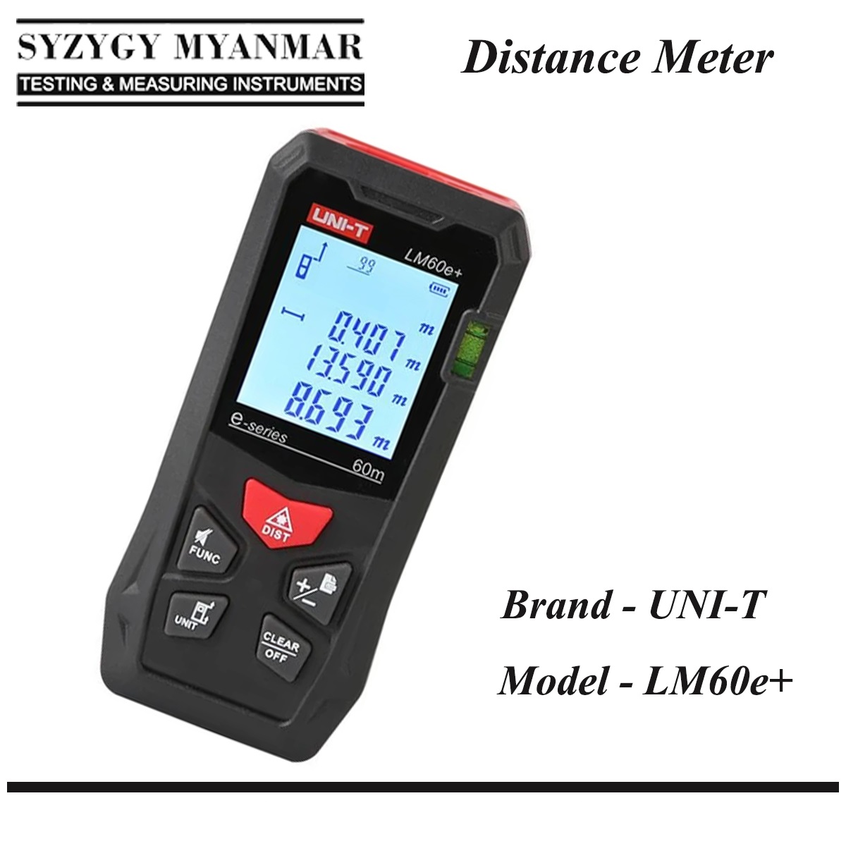 UNI-T LM60e+ Laser Distance Meter (60m) | Shop.com.mm