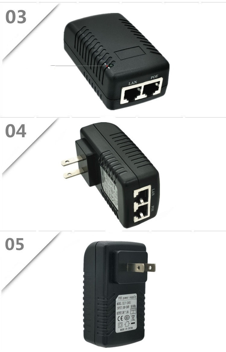 POE power supply 12V1A bridge POE Ethernet communication adapter ...