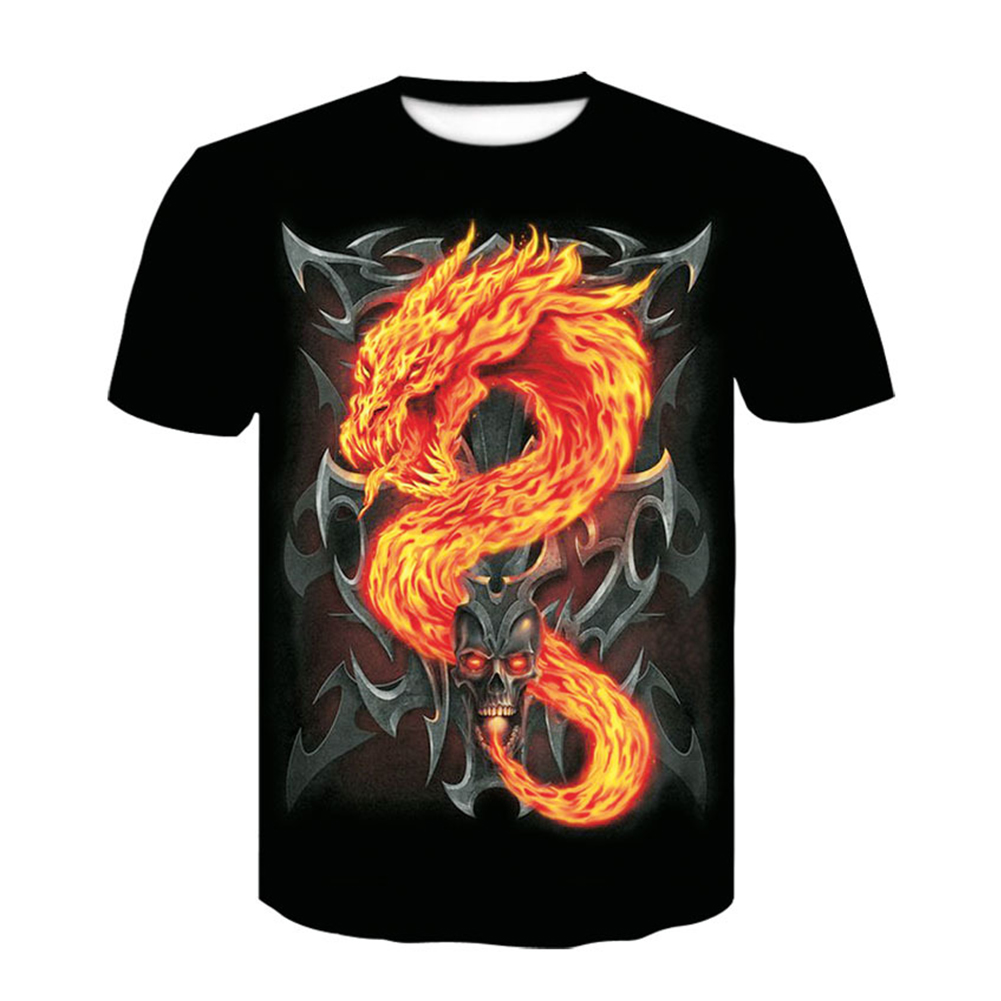 mens black shirt with flames
