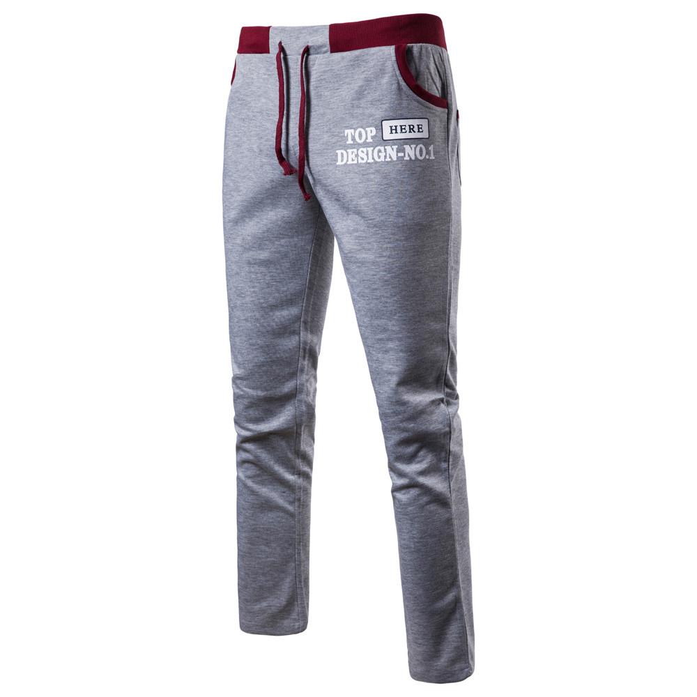 Men/'s New Leisure Casual Pants Alphabet Printed Trousers Comfortable Sports Pant