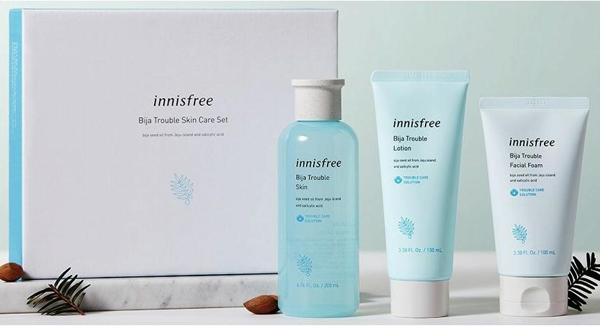 innisfree bija trouble skin care set review