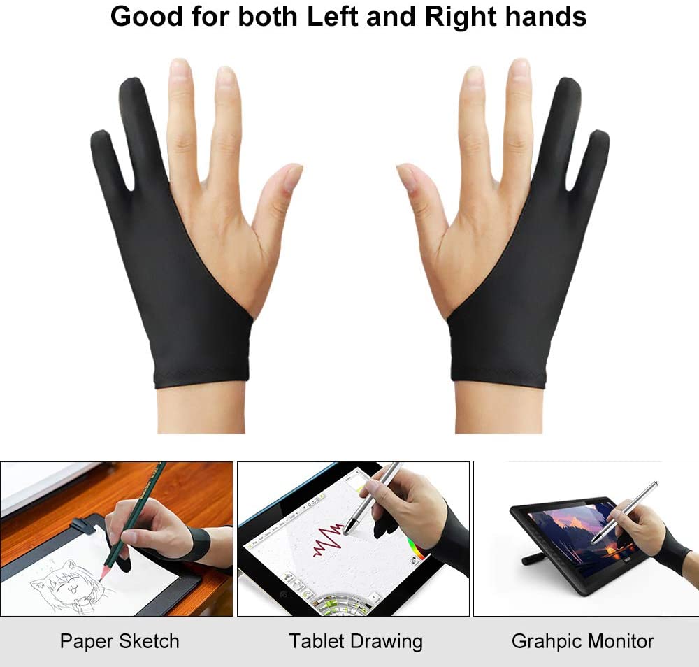 PDGlove Pro-Draw Artist Glove For IPad Drawing Tablet Sketching // Two & Three Finger Tap // Right Or Left Hand (Small/Medium