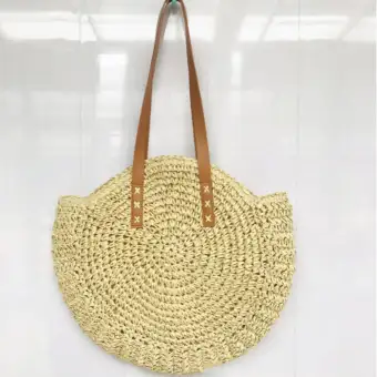 large woven straw tote