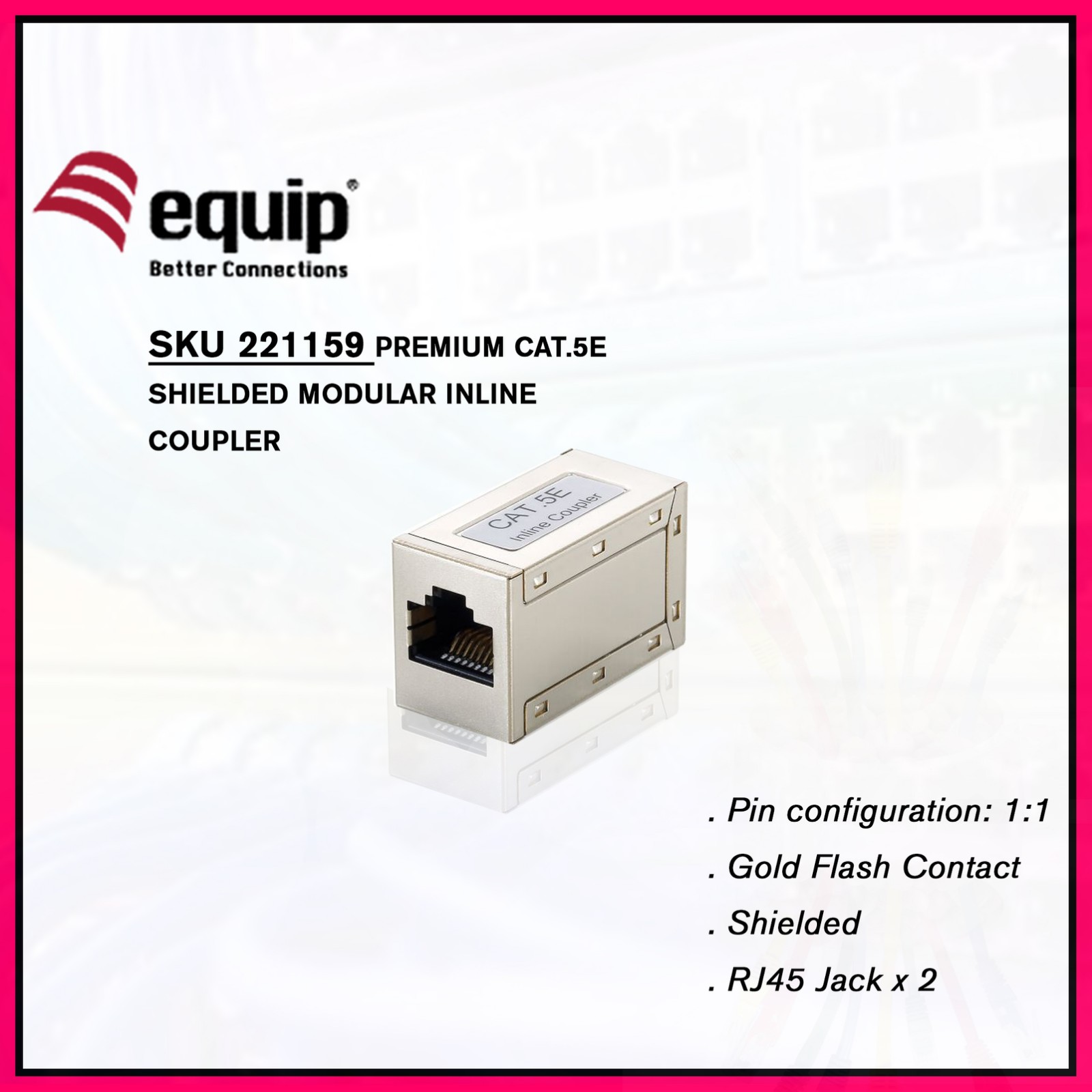 Cat5 Inline Module 221159 PREMIUM CAT.5E SHIELDED MODULAR INLINE COUPLER | Shop.com.mm