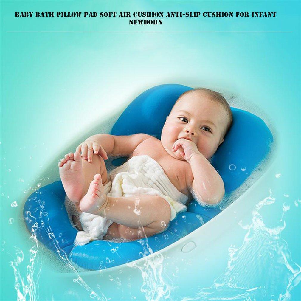 Baby Bath Pillow Pad Soft Air Cushion Anti Slip For Infant Newborn