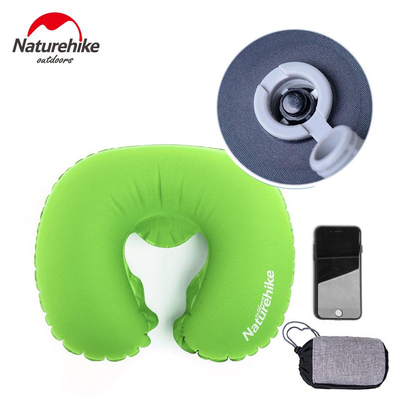 lime green store travel pillow