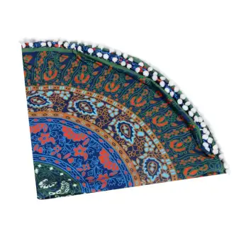Indian Large Mandala Floor Pillows Round Bohemian Cushion Cushions