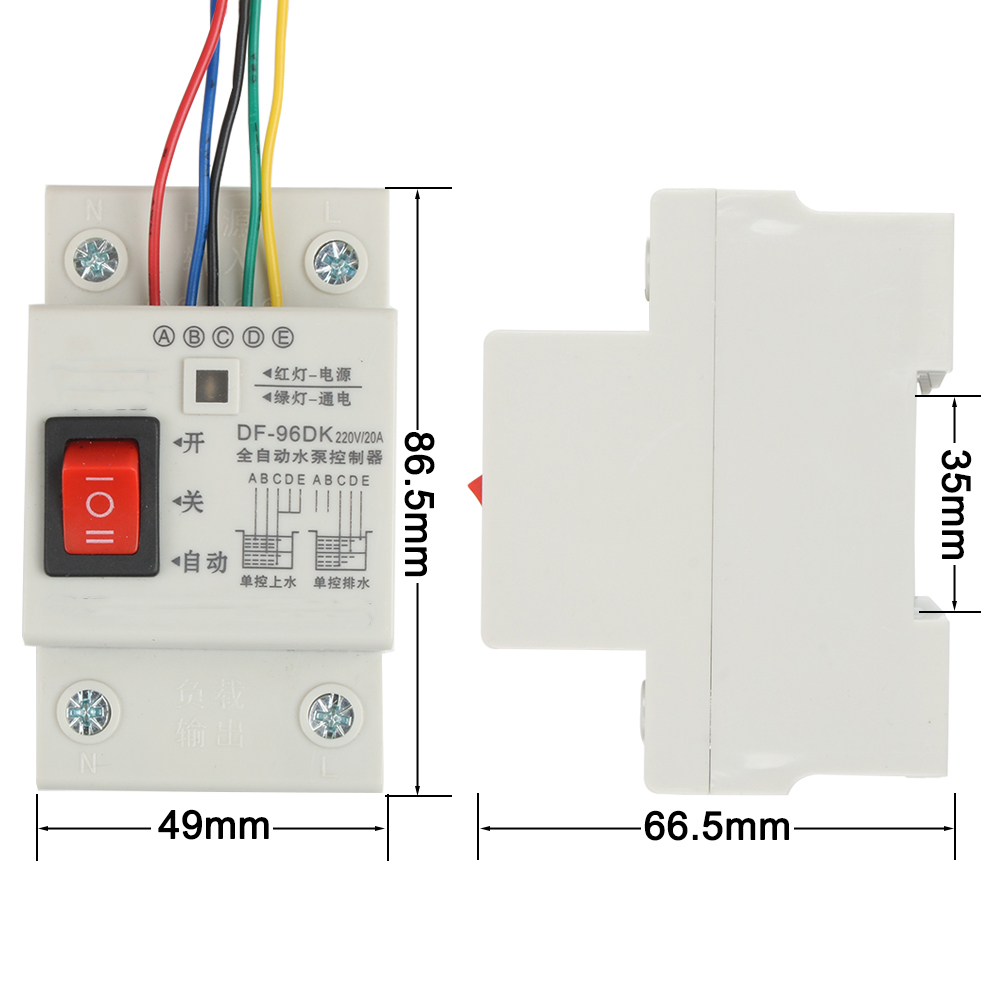 DF-96DK Automatic Water Level Controller Switch 20A 220V Water tank ...