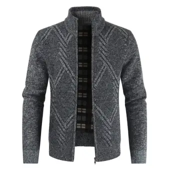 stand collar cardigan
