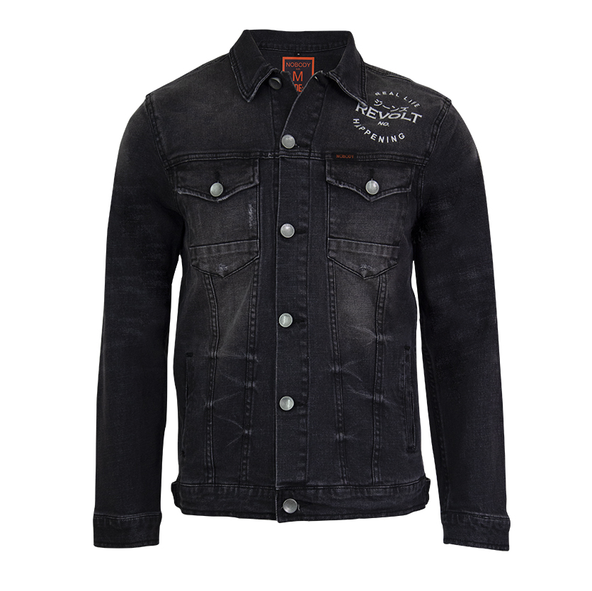 Revolt Jeans Co Demin Jacket - Distressed - Size Large | eBay