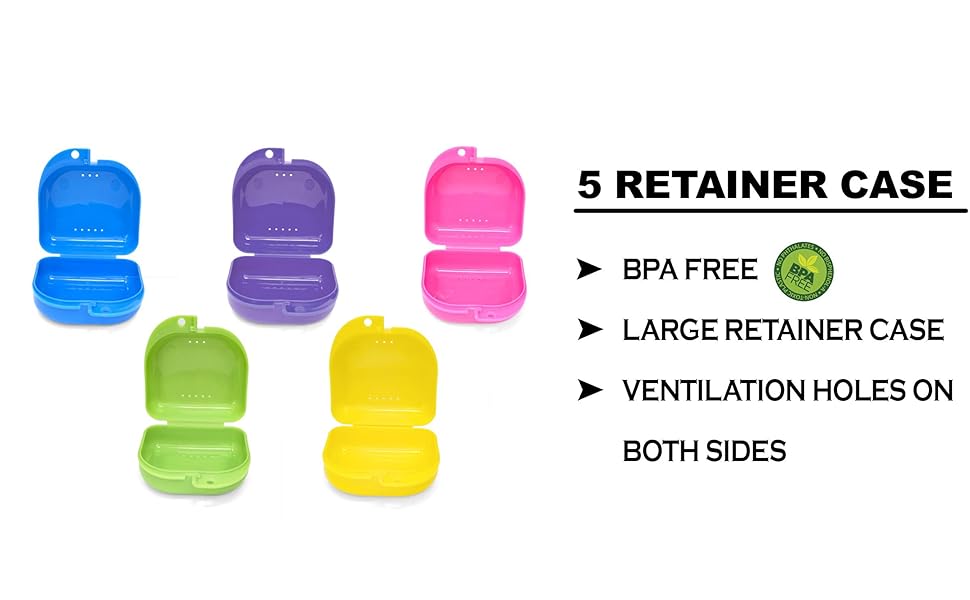 retainer cases, large retainer case, retainer case with ventilation holes
