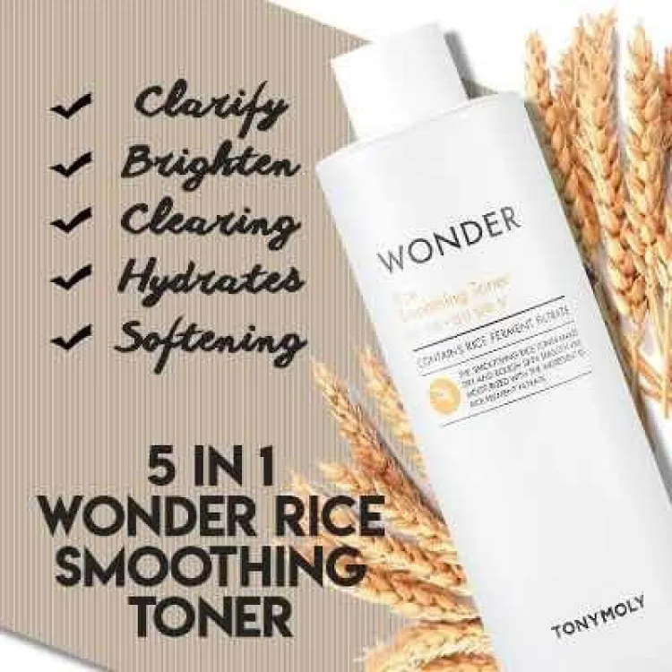 Buy Korean Tonymoly Wonder Rice Smooting Toner 500ml Online