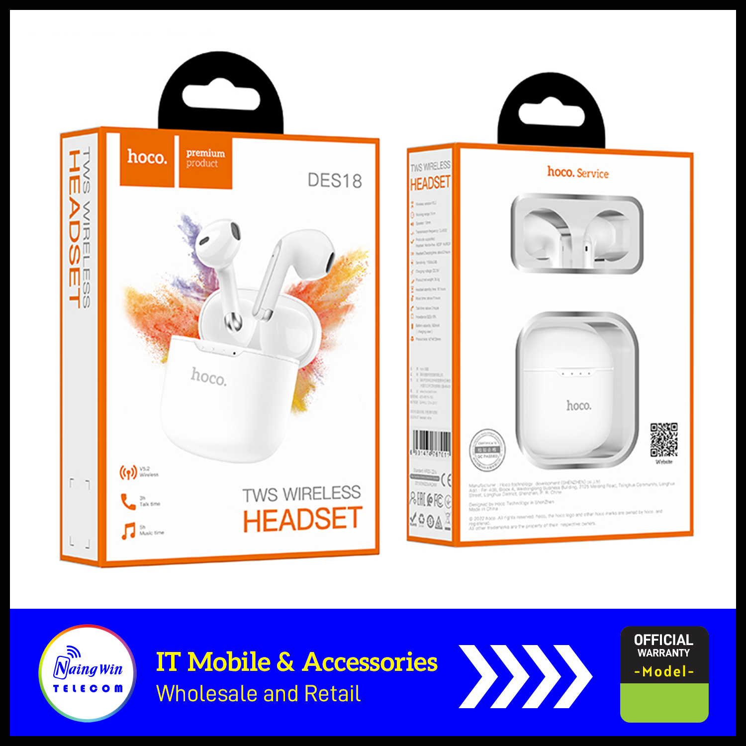 hoco EW03 Plus True Wireless Bluetooth Headset