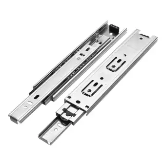 2pcs 8 Long 3 Sections Ball Bearing Slide Rail Cabinet Drawer