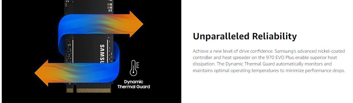 Temperature 970 Evo Plus Heat SAMSUNG 970 EVO Plus SSD 500GB NVMe