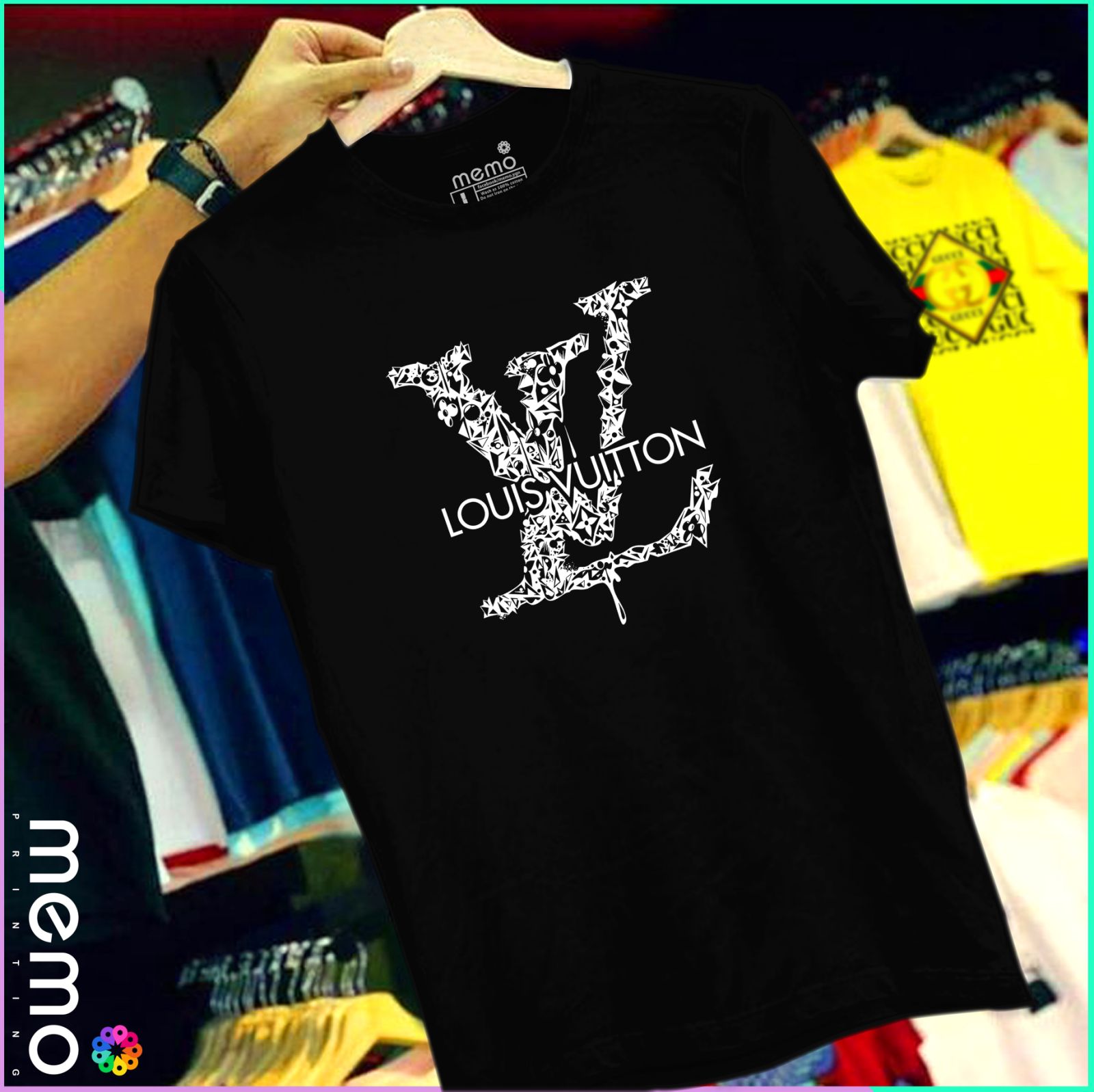 LV logo unisex Printing T-shirt
