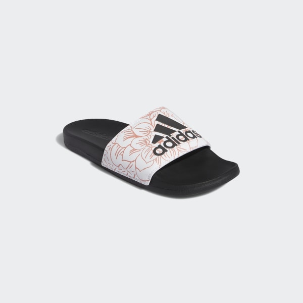 adidas adilette floral slides black