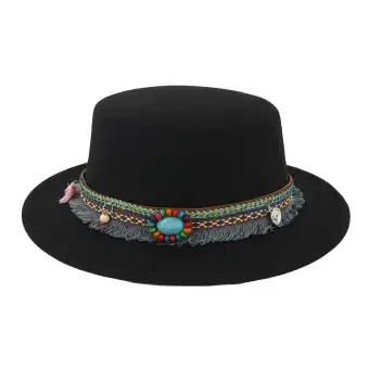 flat top felt hat