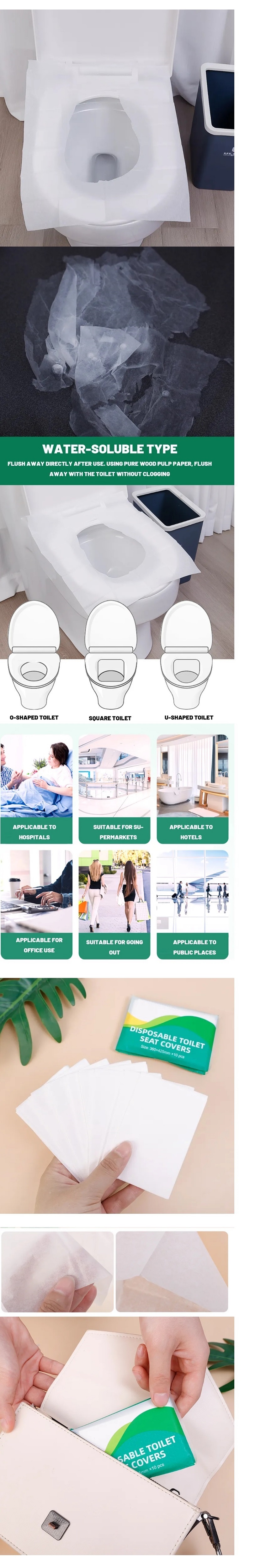 150-Pack Disposable Toilet Seat Covers - Travel Toilet Paper Film - Portable Hygienic Covers For Public Restrooms