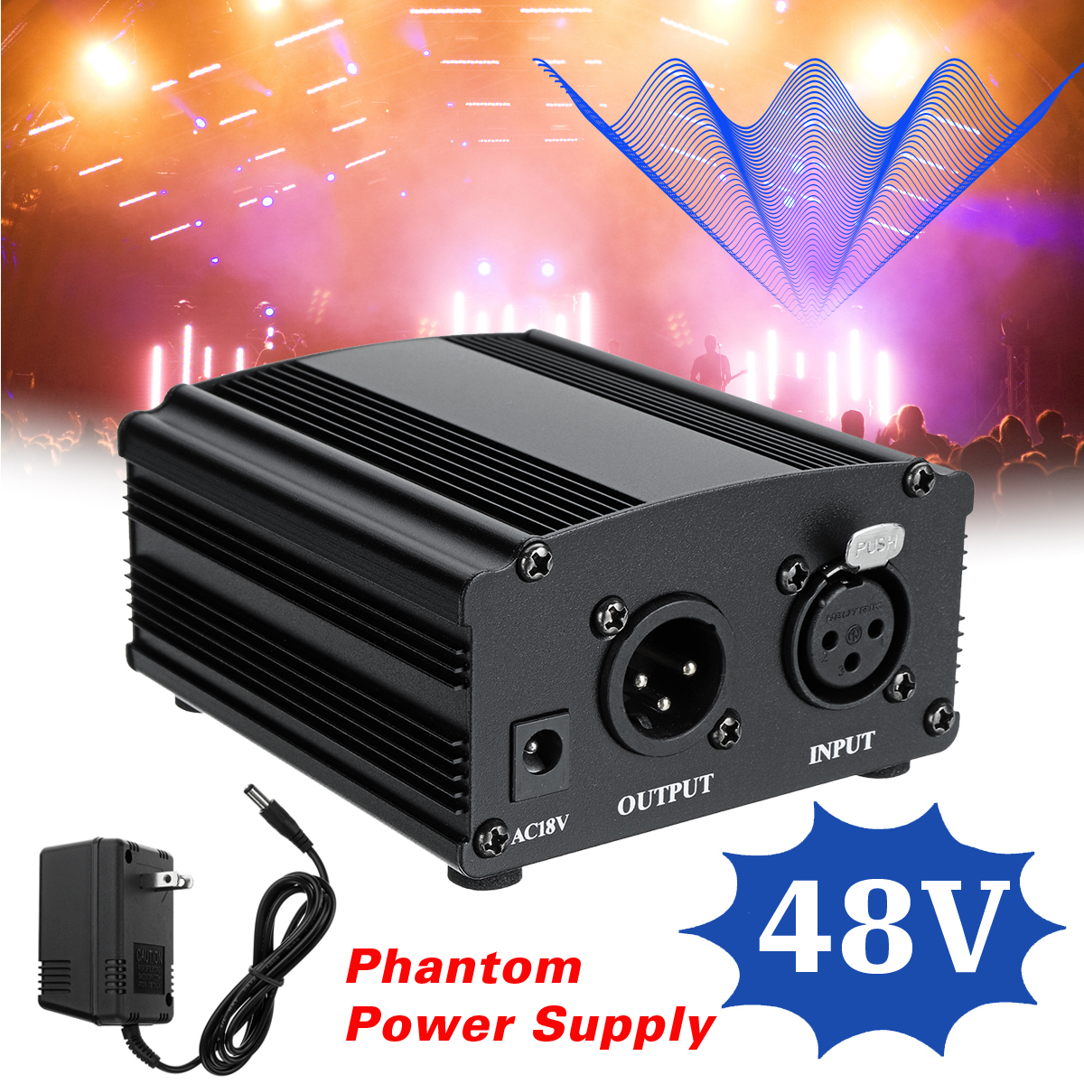 c52fbeb81039a2ac9d04b0cf20e68802 DC 48V Phantom Power Supply 220V Adapter For Any Condenser Microphone