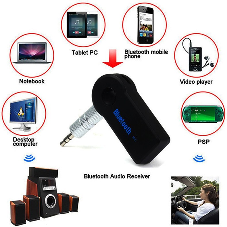 3.5MM Wireless Car Bluetooth Receiver Adapter | Shop.com.mm