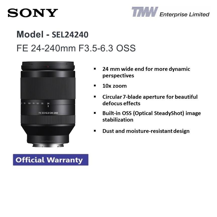 SONY SEL-24~240 F3.5-6.3 OSS Lens