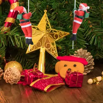 30cm Ladder Climbing Rope Santa Claus Doll Outdoor Christmas