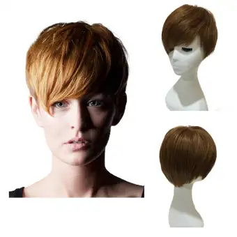 Hair Extension Brown Straight Hair Wigs Female Human Hair Cool Hot