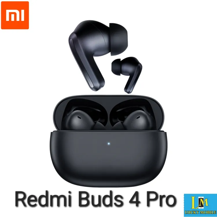 Original Redmi Buds 4 Pro(Black) Wireless, Bluetooth 5.3 Earbuds, Up to  43dB Hybrid ANC, Up to 36 Hours Long Battery Life, 3-mic Noise Reduction  for