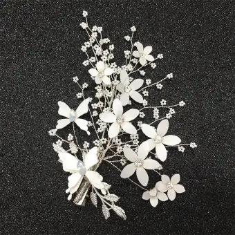 Imitation Pearl Bridal Flower Hair Pins Bridal Hair Jewelry Lady